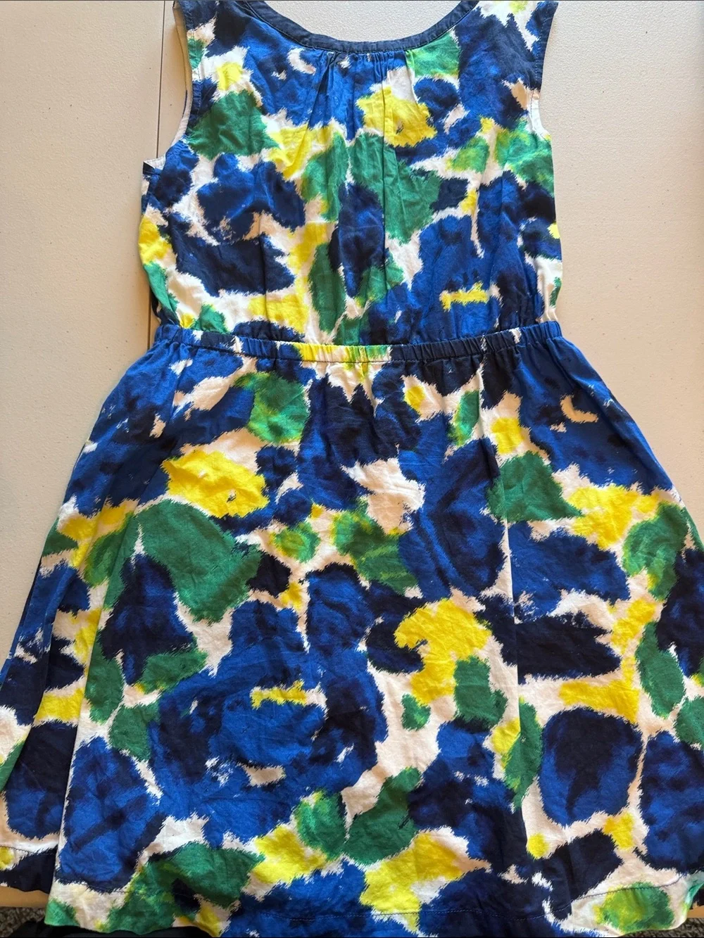 GAP Girls Floral Sleeveless Dress in Blue, Green & Yellow